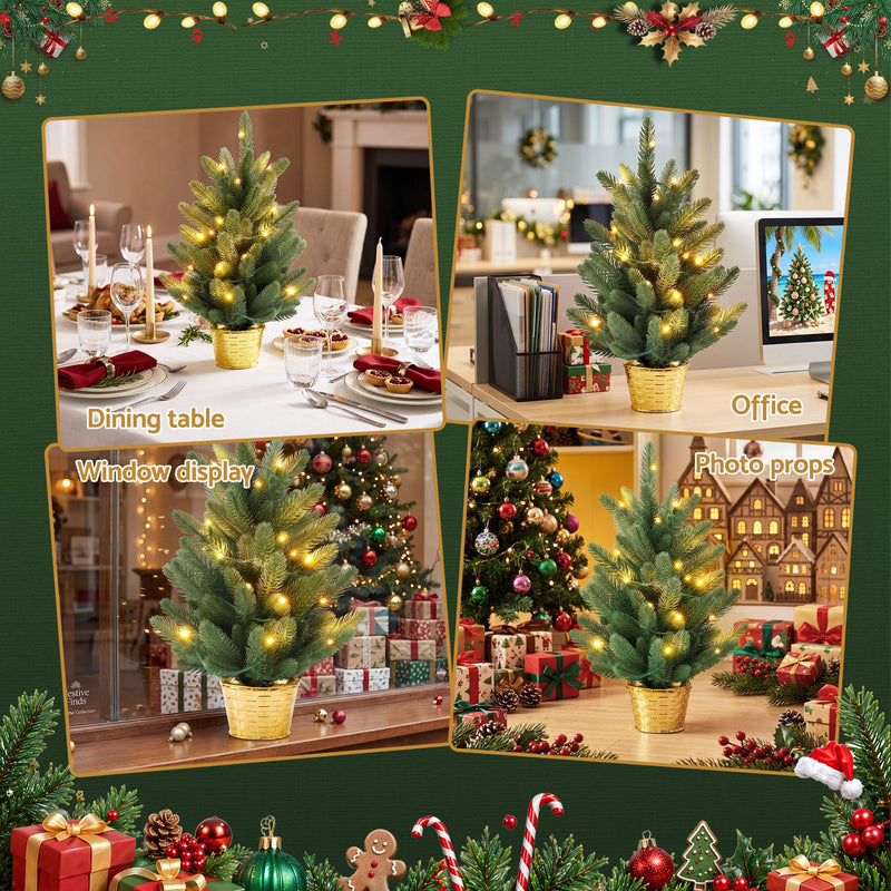 45cm Mini Christmas Tree with Warm Lights