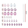 33pcs Christmas Tree Bauble Ornament Set Pink