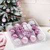 33pcs Christmas Tree Bauble Ornament Set Pink