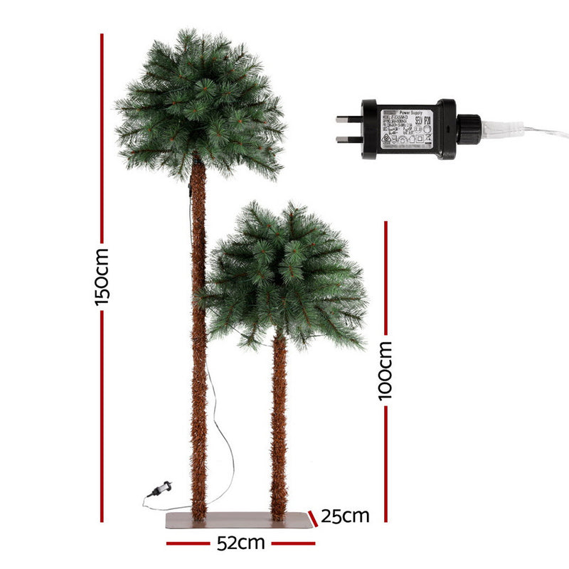 Christmas Tree 1.5+1m LED Xmas Palm Tree