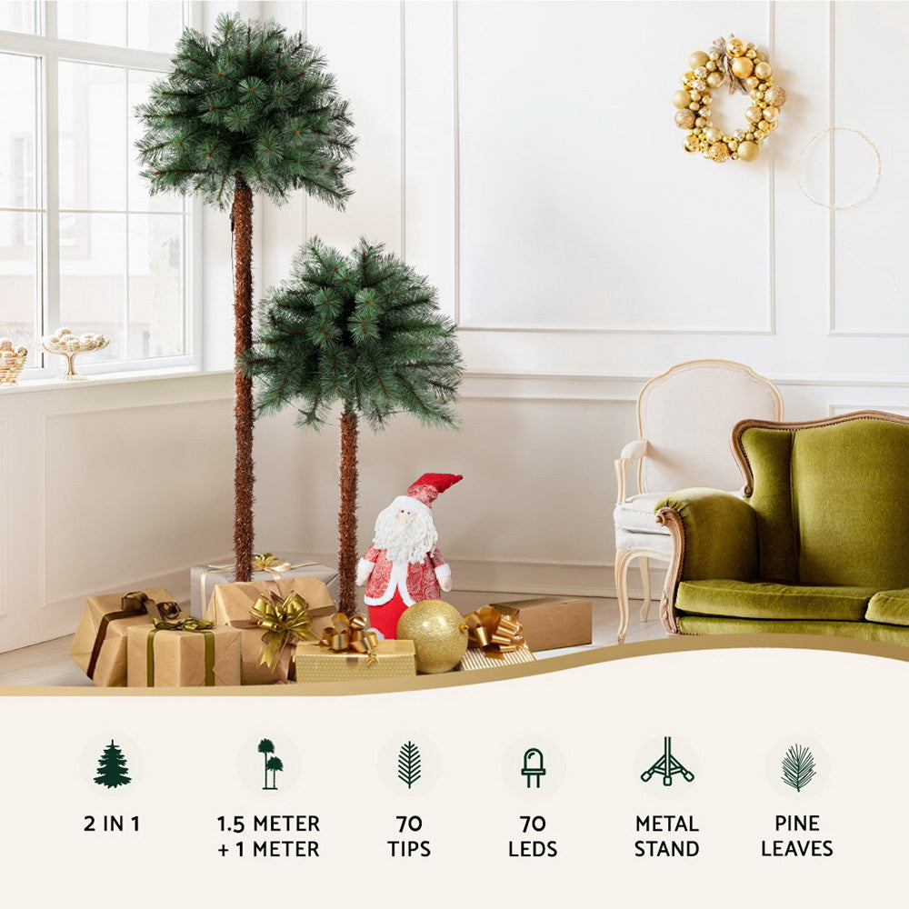 Christmas Tree 1.5+1m LED Xmas Palm Tree