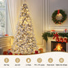 Christmas Tree 2.1m Flocking Pencil Tree LED Xmas 860 Tips White