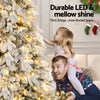Christmas Tree 2.1m Flocking Pencil Tree LED Xmas 860 Tips White
