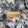 Christmas Tree 2.1m Flocking Pencil Tree LED Xmas 860 Tips White