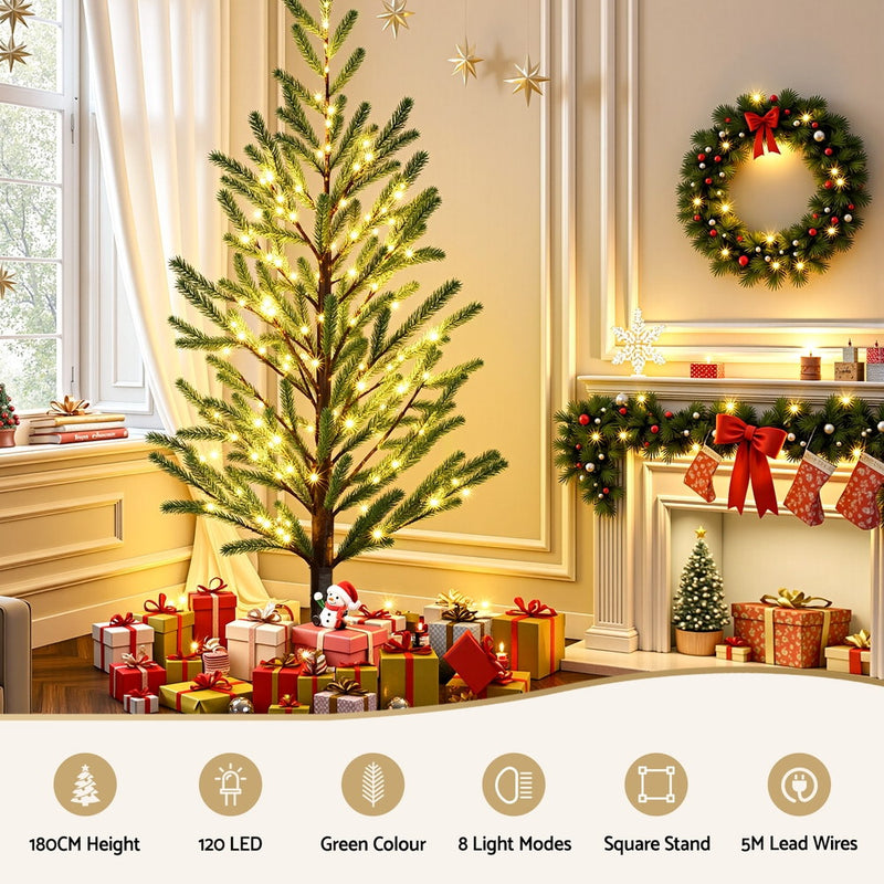 1.8M Pre-lit LED Christmas Tree 8 Modes