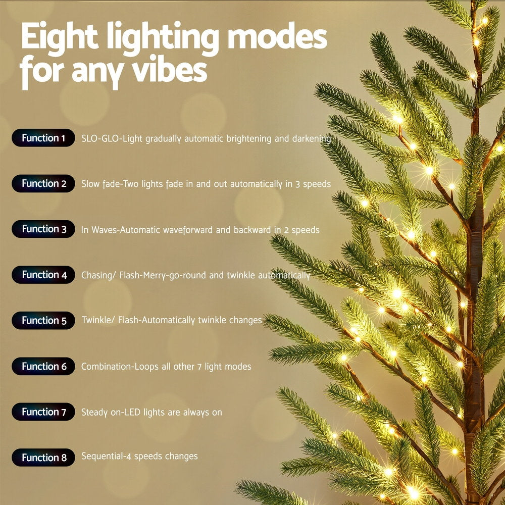 1.8M Pre-lit LED Christmas Tree 8 Modes