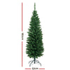 1.8m Slim Green Christmas Tree – 300 Tips