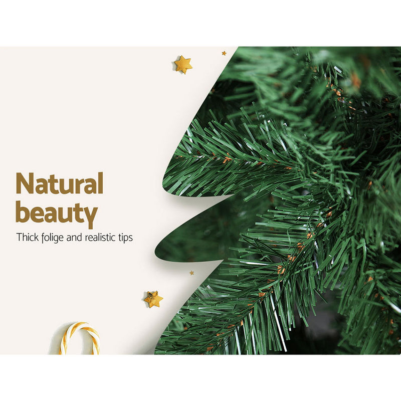 1.8m Slim Green Christmas Tree – 300 Tips