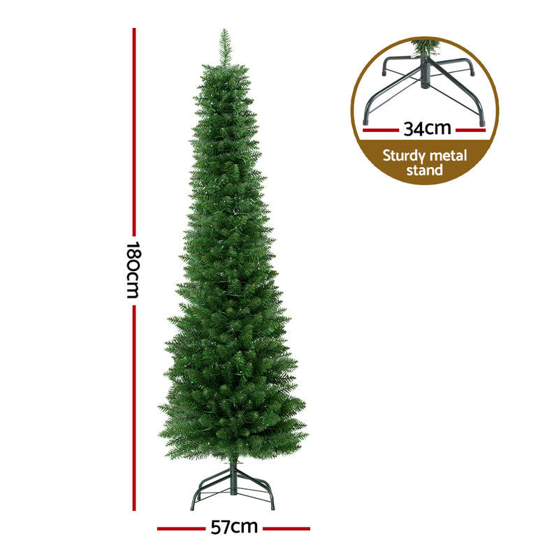 Jingle Jollys 1.8M Pre-Lit Christmas Tree 200 LED Lights