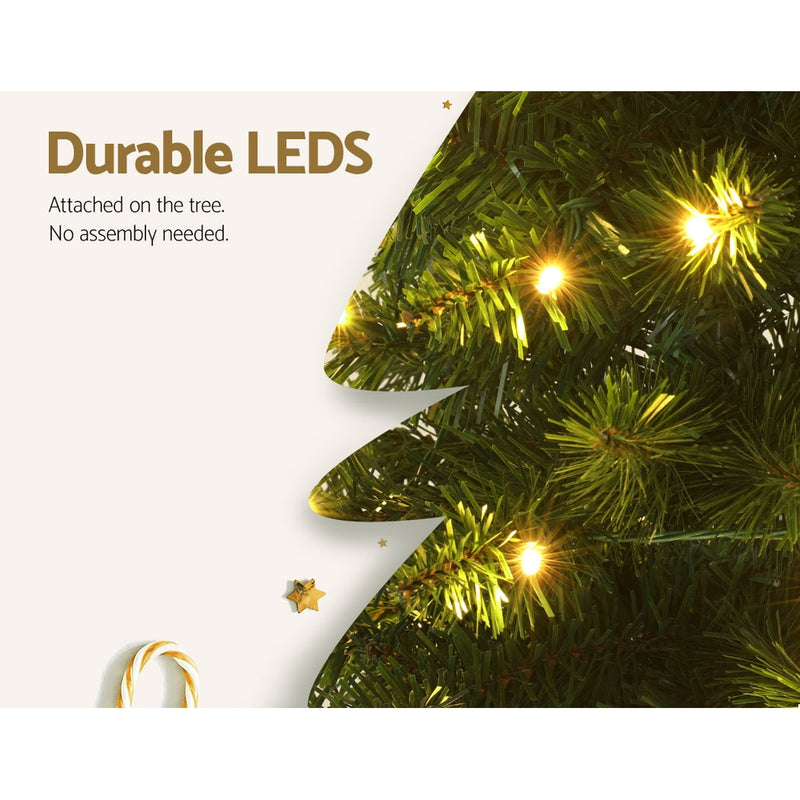 Jingle Jollys 1.8M Pre-Lit Christmas Tree 200 LED Lights