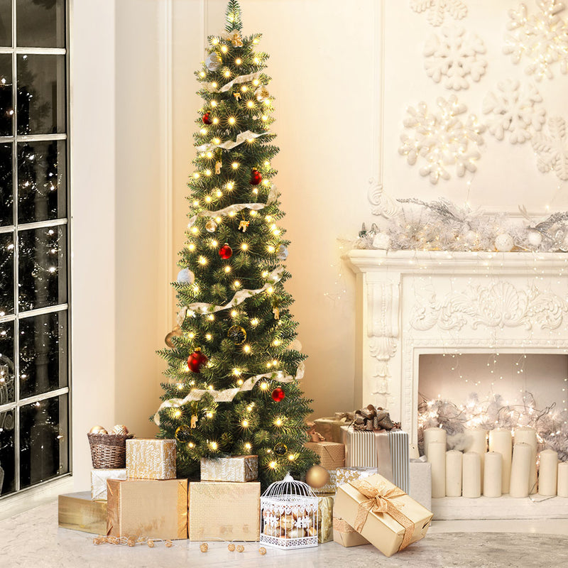 Jingle Jollys 1.8M Pre-Lit Christmas Tree 200 LED Lights