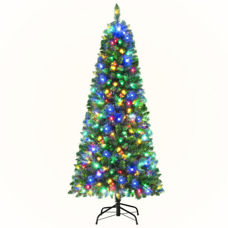 1.8m Pre-Lit Christmas Tree – 200 Multicolour LEDs