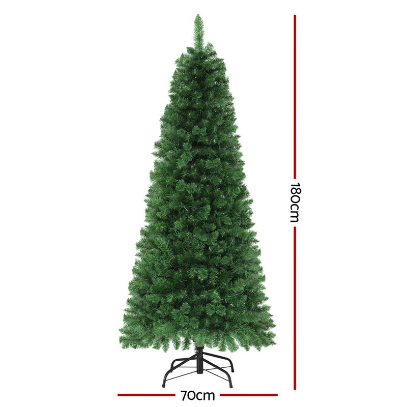 1.8m Pre-Lit Christmas Tree – 200 Multicolour LEDs