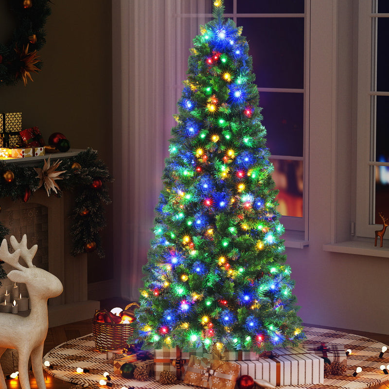 1.8m Pre-Lit Christmas Tree – 200 Multicolour LEDs