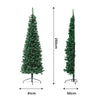 2.4m Pre-Lit Slim Pencil Christmas Tree