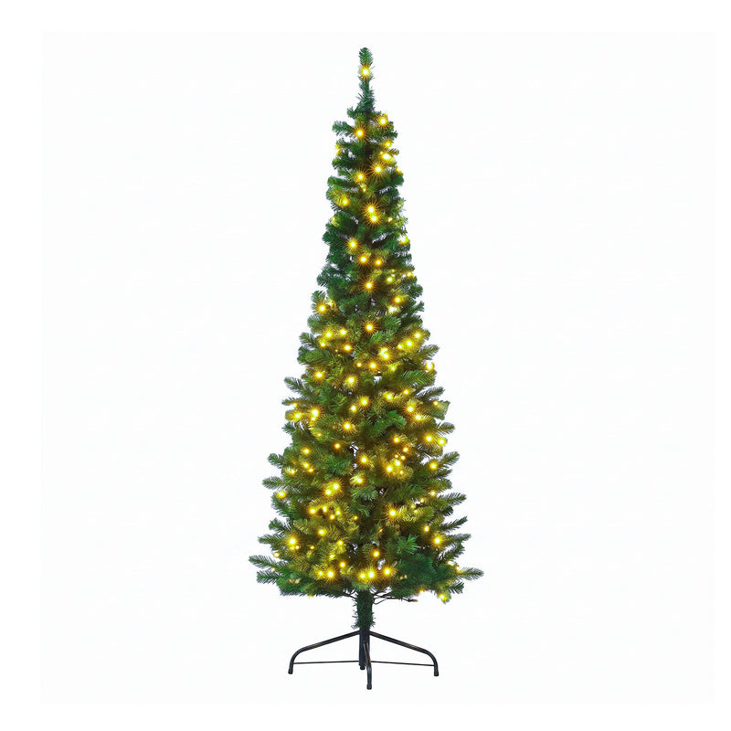 2.4m Pre-Lit Slim Pencil Christmas Tree