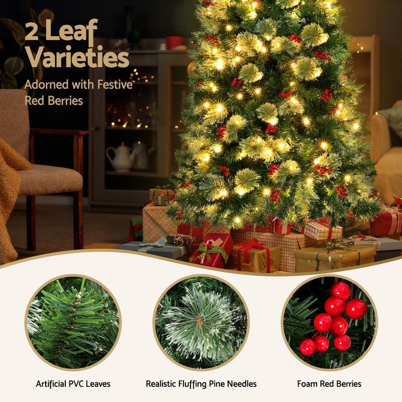 Christmas Tree 1.8M LED Red Barries