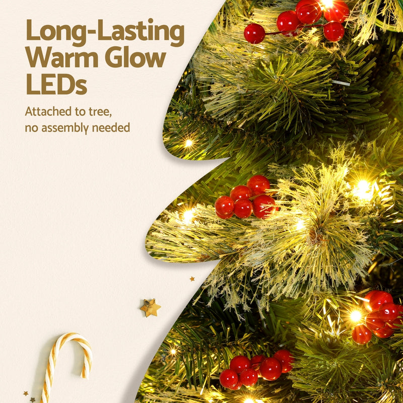 Christmas Tree 1.8M LED Red Barries
