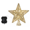 3D Christmas Tree Topper Star – 20 Warm LEDs Gold