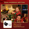 3D Christmas Tree Topper Star – 20 Warm LEDs Gold