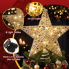 3D Christmas Tree Topper Star – 20 Warm LEDs Gold