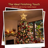 3D Christmas Tree Topper Star – 20 Warm LEDs Gold