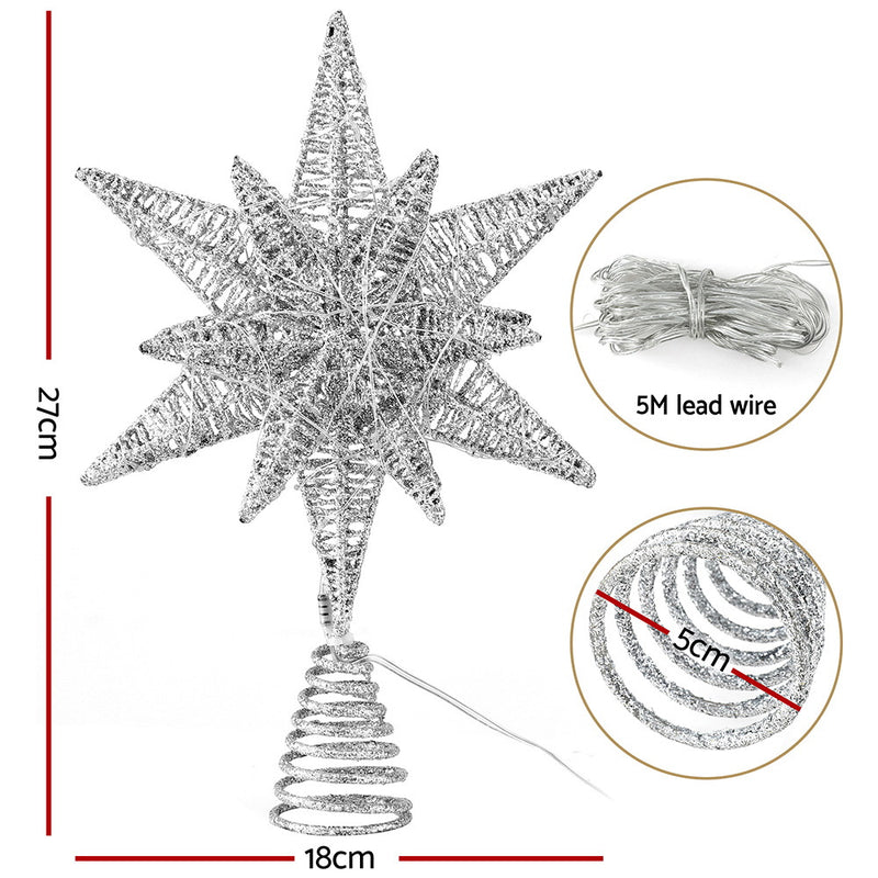 3D Christmas Tree Topper Star LED