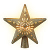 Christmas Tree Topper – Glitter Gold Snowflake Projector Star
