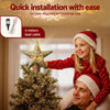 Christmas Tree Topper – Glitter Gold Snowflake Projector Star