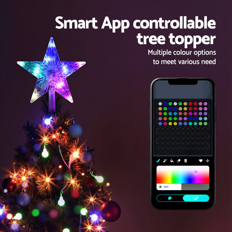 Christmas Tree Topper Star RGB LED 80 Modes APP Control