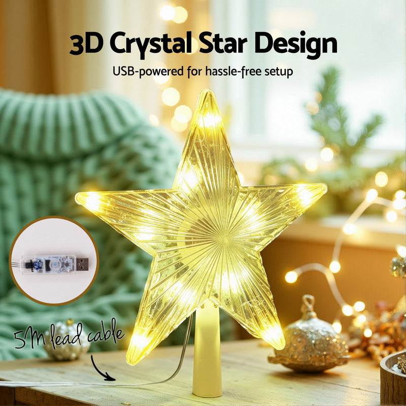 Christmas Tree Topper Star RGB LED 80 Modes APP Control