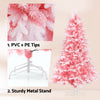 1.8m Pink Snow-Flocked Christmas Tree – 810 Tips