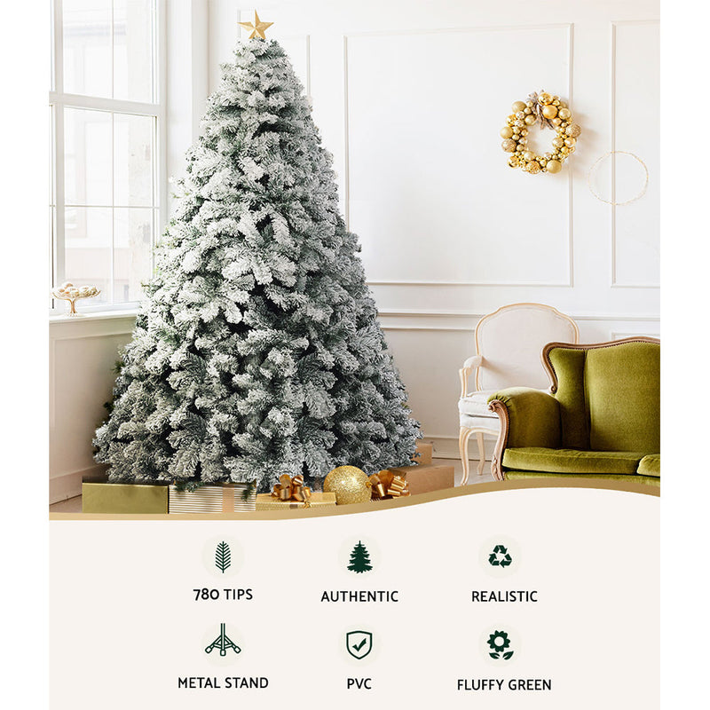 Christmas Tree 2.1m Snow Flocked 780 Tips
