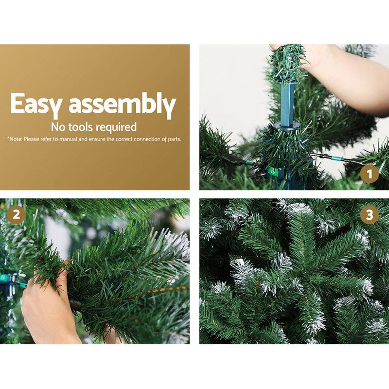 2.1m Snow-Frosted Fir Christmas Tree – 905 Tips