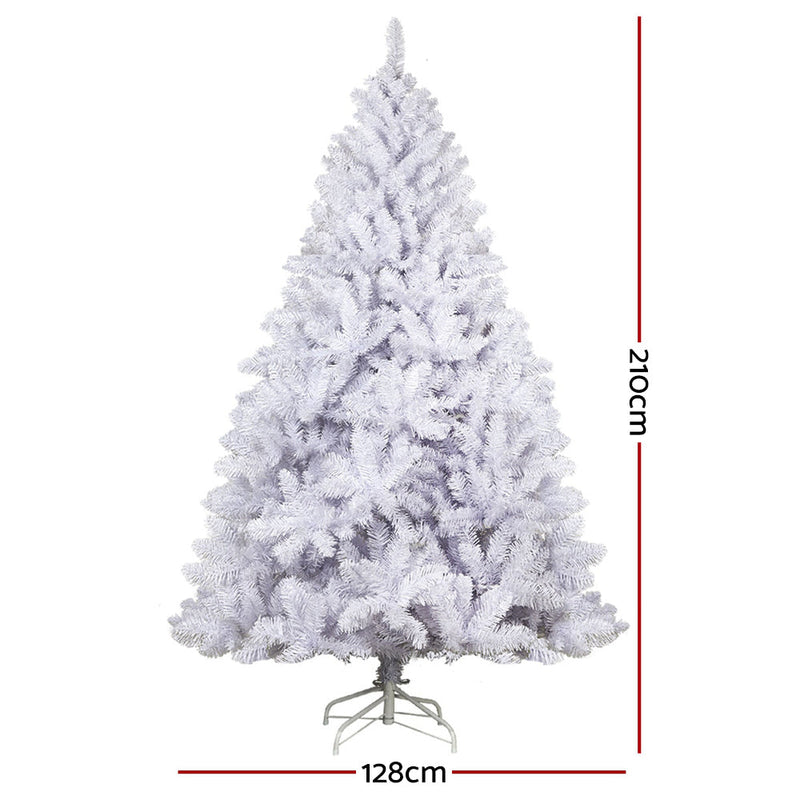 Christmas Tree 2.1m 1000 White Tips