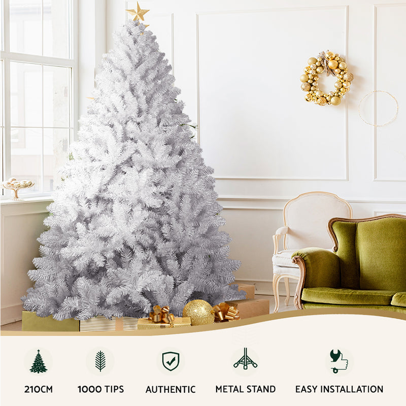 2.1m White Fir Christmas Tree – 1,000 Tips