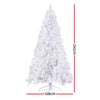 2.1m White Pre-Lit Christmas Tree – 500 Warm LEDs