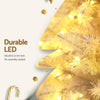 2.1m White Pre-Lit Christmas Tree – 500 Warm LEDs