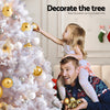 2.1m White Pre-Lit Christmas Tree – 500 Warm LEDs