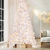 2.1m White Pre-Lit Christmas Tree – 500 Warm LEDs