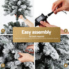 2.1m Snow-Flocked Christmas Tree – 500 Warm White LEDs