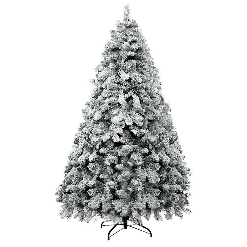2.4m Snow Flocked Xmas Tree 1165 Tips