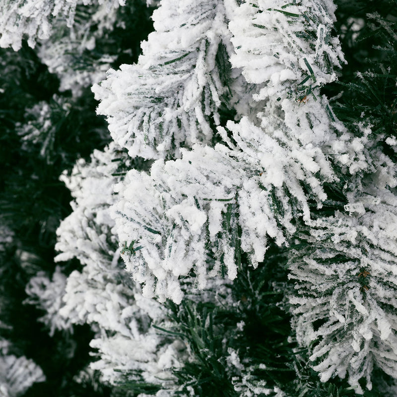 2.4m Snow Flocked Xmas Tree 1165 Tips