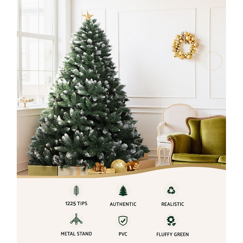 Christmas Tree 2.4m Snowy 1225 Tips