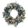 60cm Christmas Wreath with LED Lights Snowy Garland