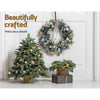 60cm Christmas Wreath with LED Lights Snowy Garland