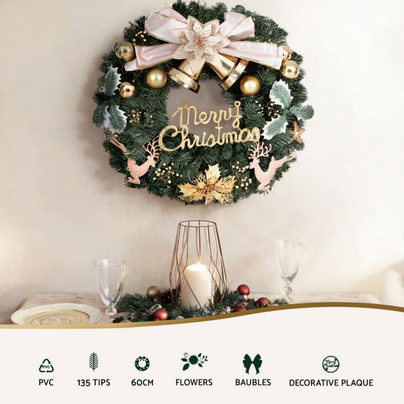 Christmas Wreath 60CM Garland Flowers Baubles