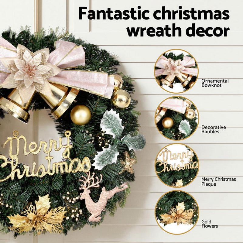 Christmas Wreath 60CM Garland Flowers Baubles