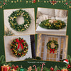 60cm Pre-Lit Christmas Wreath with Warm White LEDs