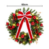 60cm Pre-Lit Christmas Wreath with LED Lights & Bow